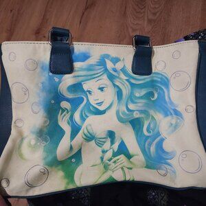 Disney Boutique Purse Princess Ariel Little Mermaid Bag Watercolor Blue Green